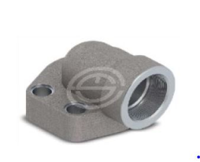 SAE 6000 PSI 90 Derece Bspp Yivli Karşı Flanşlar (O'ringsiz)