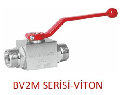 BV2M Serisi Hidrolik 2 Yollu Metrik Küresel Vanalar Viton - Yüksek Isıya Dayanıklı