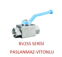 BV2SS Serisi Hidrolik Paslanmaz 2 Yollu Küresel Vanalar - Vitonlu
