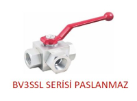 BV3SSL Serisi Hidrolik 3-Yollu Küresel Vanalar AISI 316-L Paslanmaz(L Tipi)