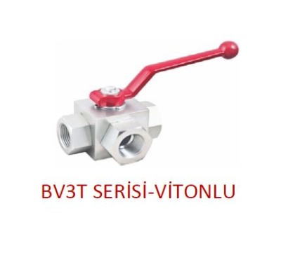 BV3T Serisi Hidrolik 3 Yollu T Tipi Küresel Vanalar - Vitonlu 